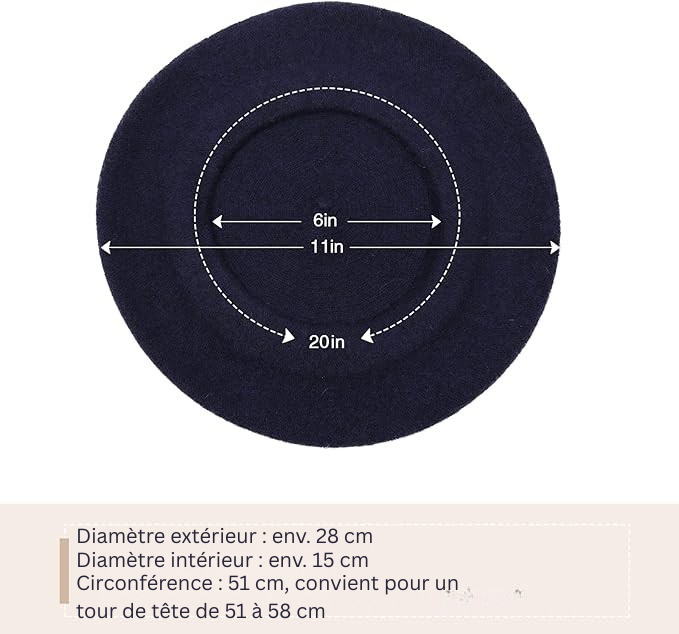 Cromos | Béret en laine français classique – Evelyne