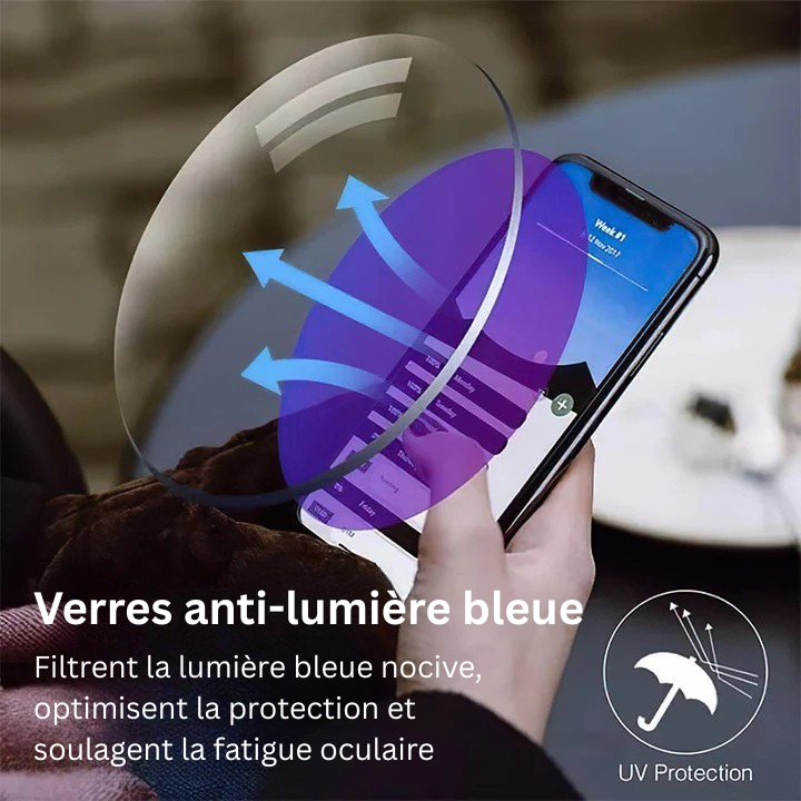 Lunettes de lecture multifocales anti-lumière bleue avancées - SapphireView