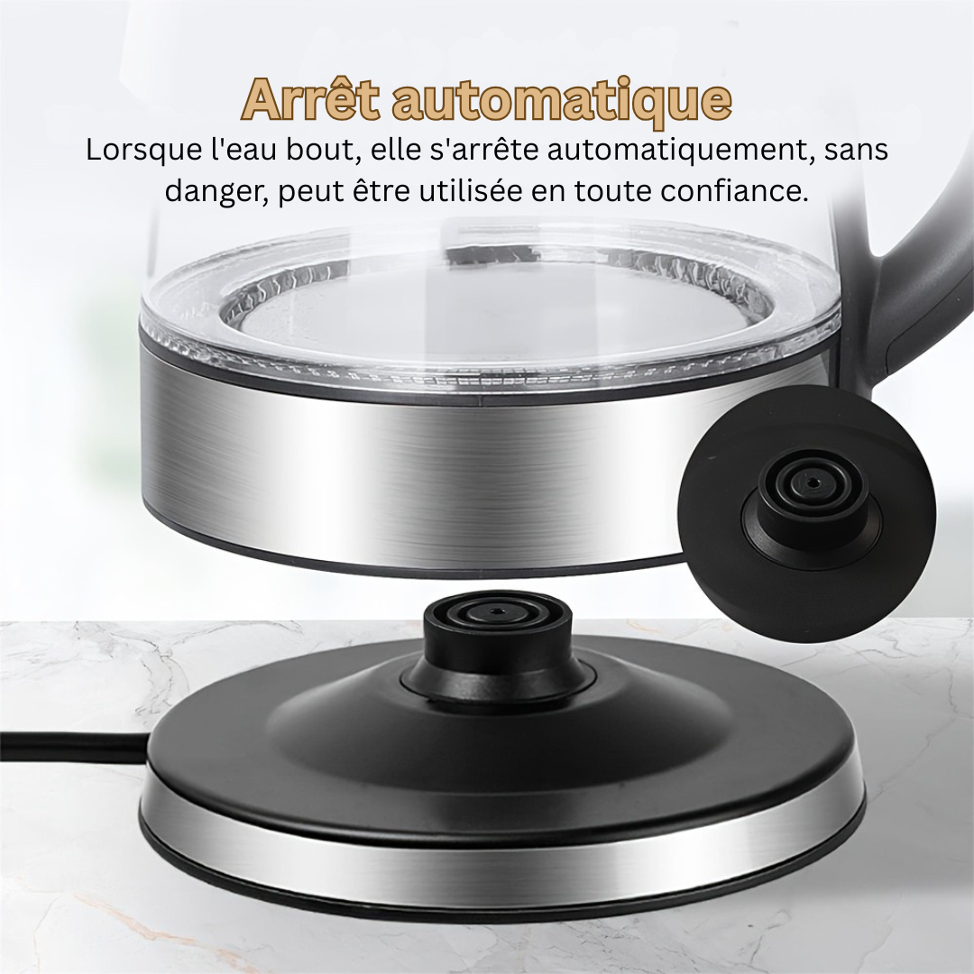 Cromos | Bouilloire Électrique en Verre LED 2L – AquaElegance