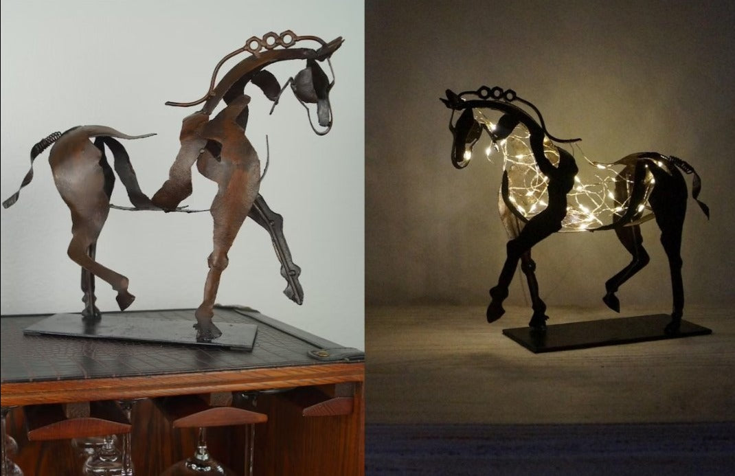 Cromos | Statue de Cheval Artisanale Décorative – Ferro