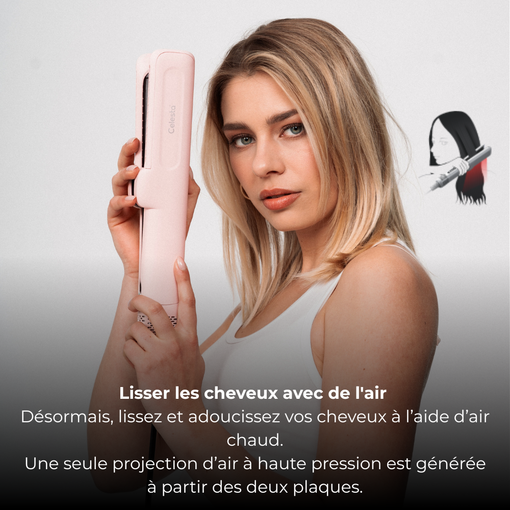 Cromos | Lisseur Séchant 2-en-1 Rose – AirLiss Celesta