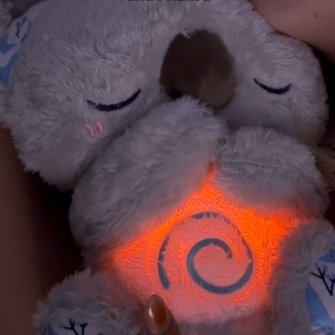 Cromos | Koala apaisant jouet de respiration rythmique avec simulation respiratoire, thérapie sonore, tactile haptique et veilleuse LED intégrée en peluche lestée