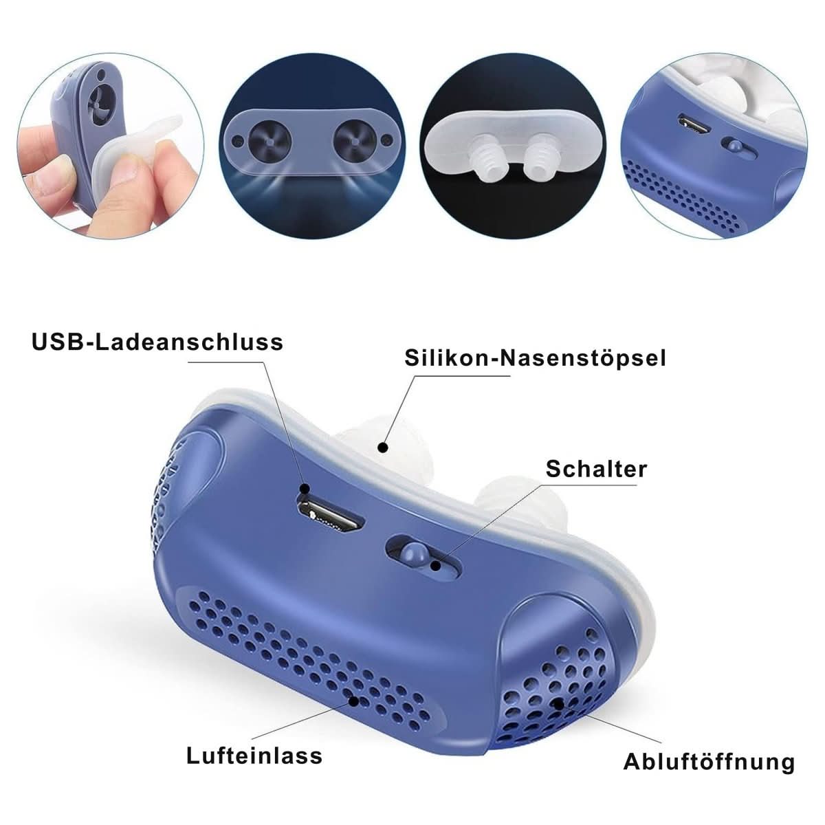 Cromos | Appareil CPAP compact MICROBREATH contre le ronflement et l’apnée du sommeil