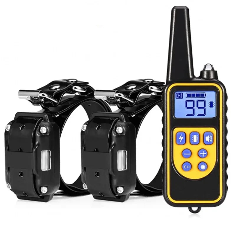 Cromos | Collier de dressage électronique Barkon étanche rechargeable télécommande longue portée pour chien ajustable