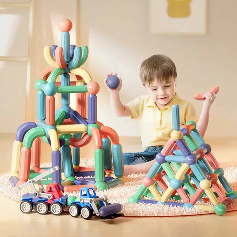 Cromos | MagneStix - Blocs de Construction Magnétiques Aimantés pour Enfants | Jeu Éducatif STEM Créatif et Construction Magnétique