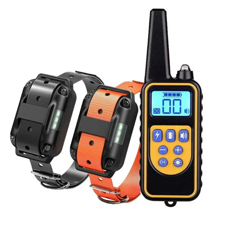 Cromos | Collier de dressage électronique Barkon étanche rechargeable télécommande longue portée pour chien ajustable
