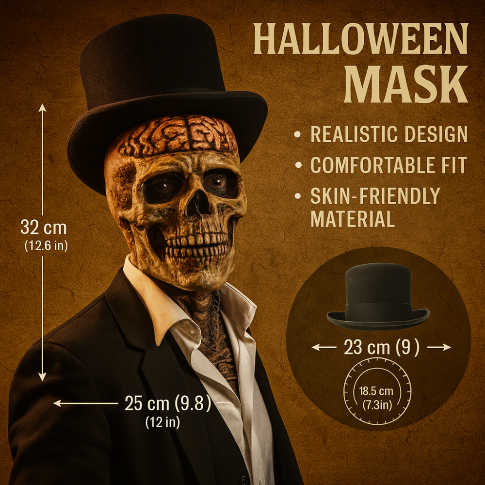 Masque Crâne avec Détail Cerveau – Cromos