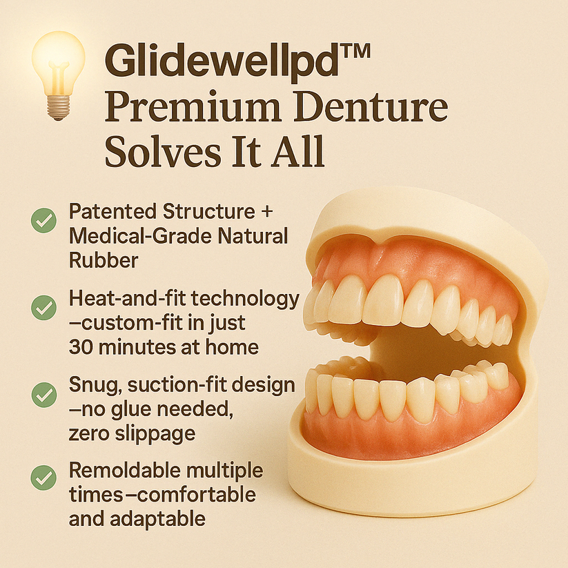 Cromos | Glidewellpd™ – Prothèse dentaire complète haut de gamme pour un confort naturel et un maintien optimal