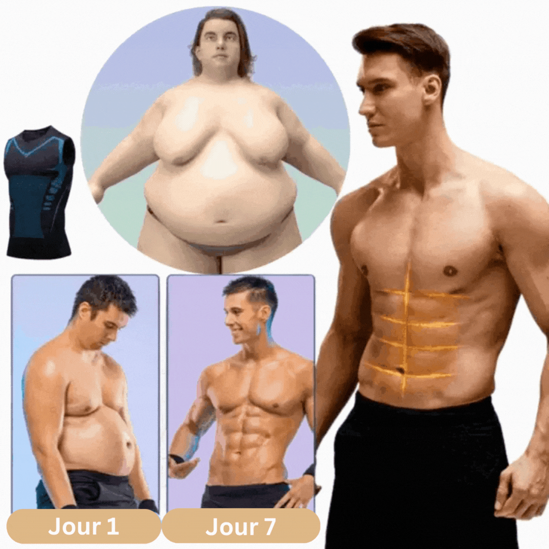 Cromos | VitaBoost Débardeur Gainant Correcteur de Posture Homme – Compression Sculptante & Maintien du Dos