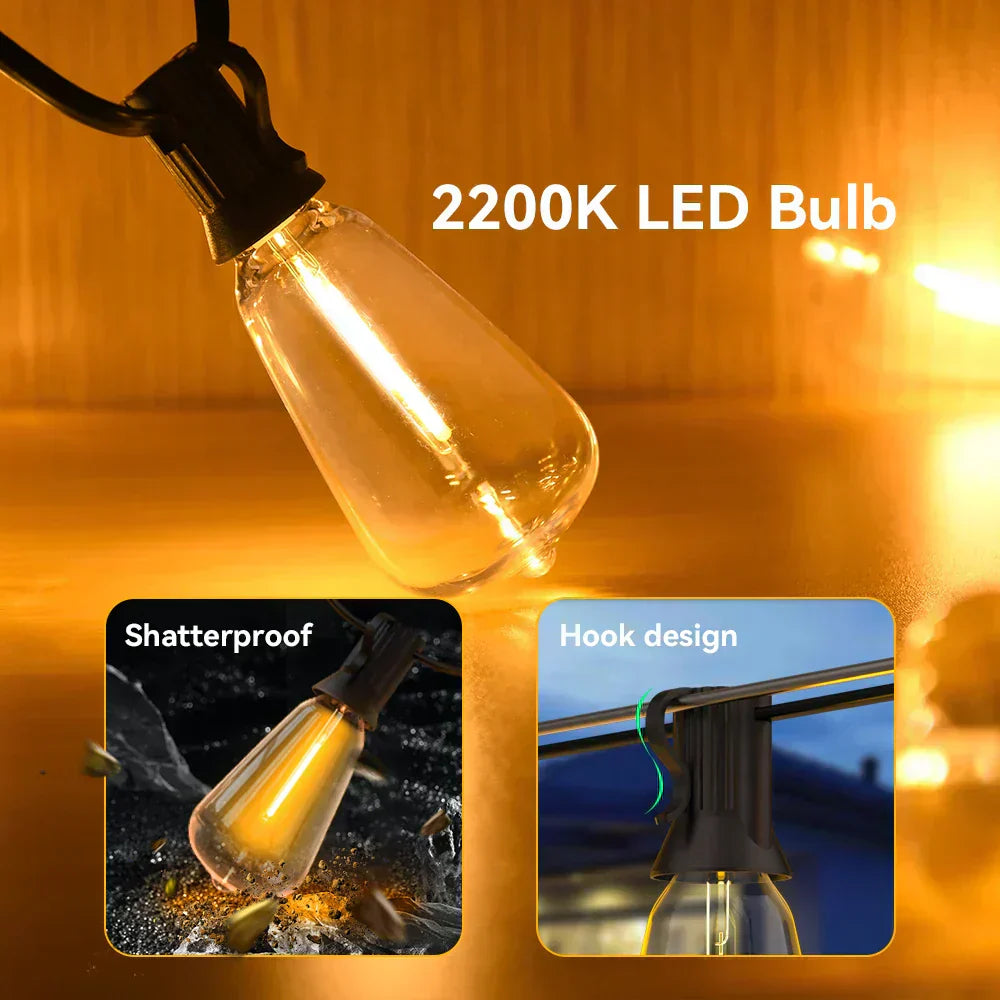Cromos | Guirlande LED Étanche Extérieure – LumiGlow