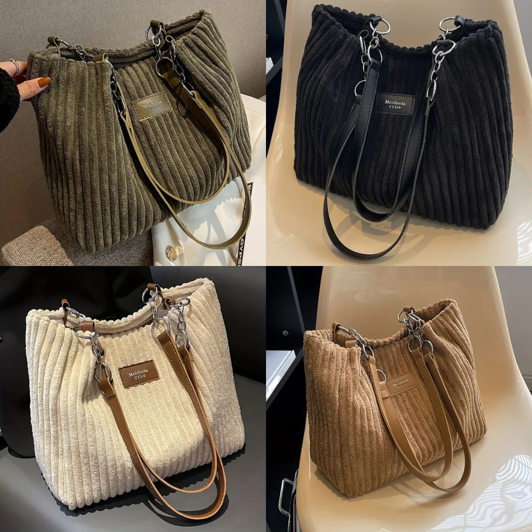 Cromos | Sac à Bandoulière en Velours Côtelé – Amelia