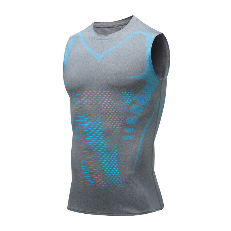 Cromos | VitaBoost Débardeur Gainant Correcteur de Posture Homme – Compression Sculptante & Maintien du Dos