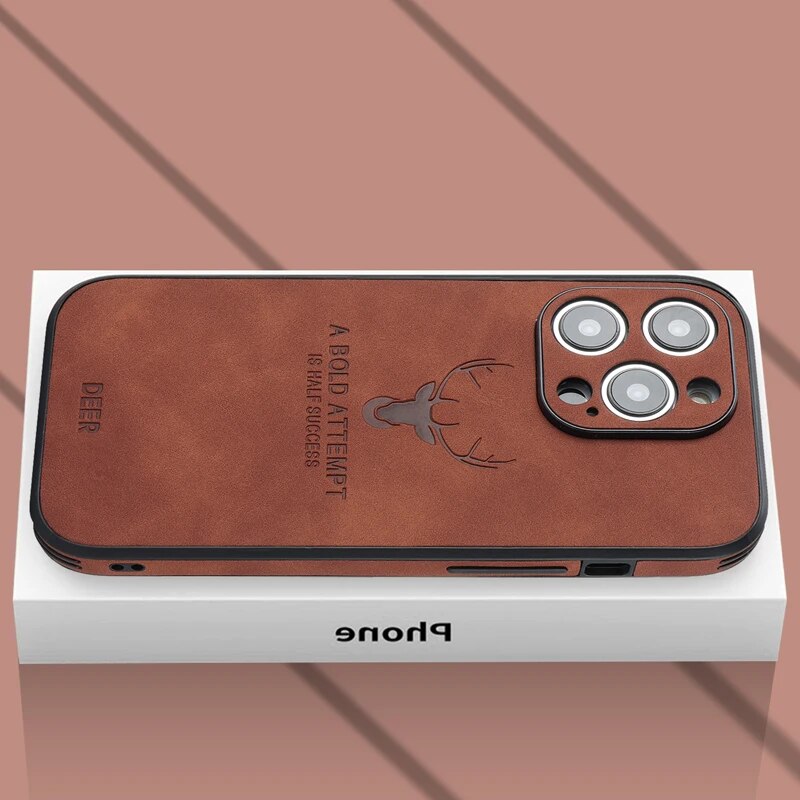 Cromos | Coque iPhone Luxe en Cuir de Cerf – Veltro