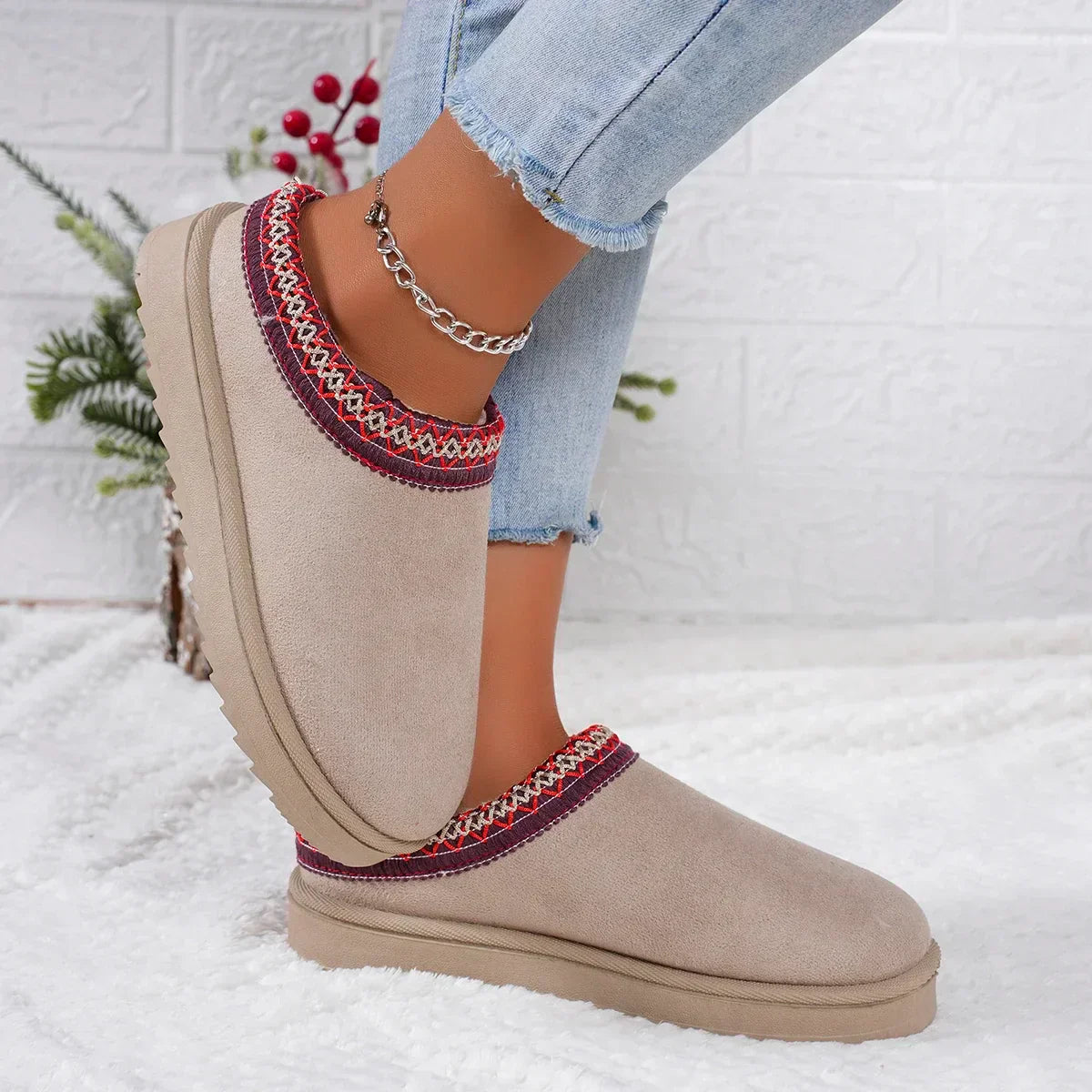 Cromos | Bottes d’Hiver Femme Ultra-Chaudes en Cachemire Luxe