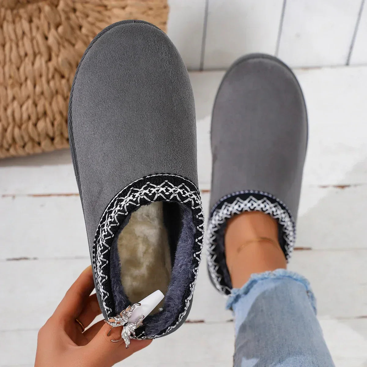 Cromos | Bottes d’Hiver Femme Ultra-Chaudes en Cachemire Luxe