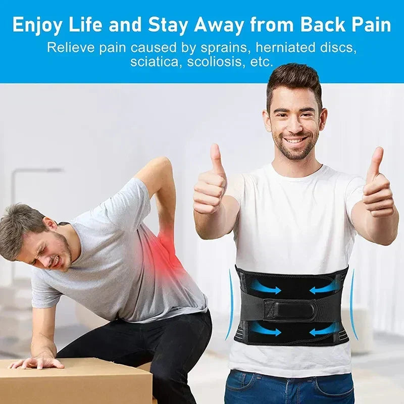 Cromos | Ceinture de soutien dorsal OrthoFlexa – soutien lombaire 360° avec aluminium à mémoire et ressorts en acier – respirante et invisible sous les vêtements