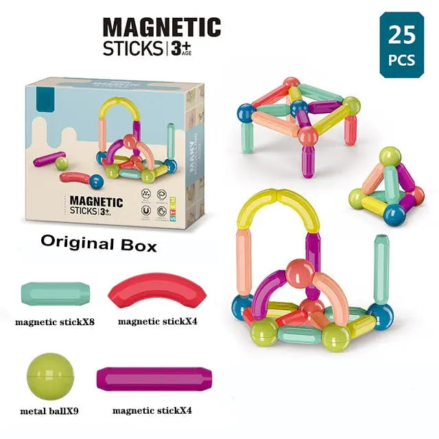 Cromos | MagneStix - Blocs de Construction Magnétiques Aimantés pour Enfants | Jeu Éducatif STEM Créatif et Construction Magnétique