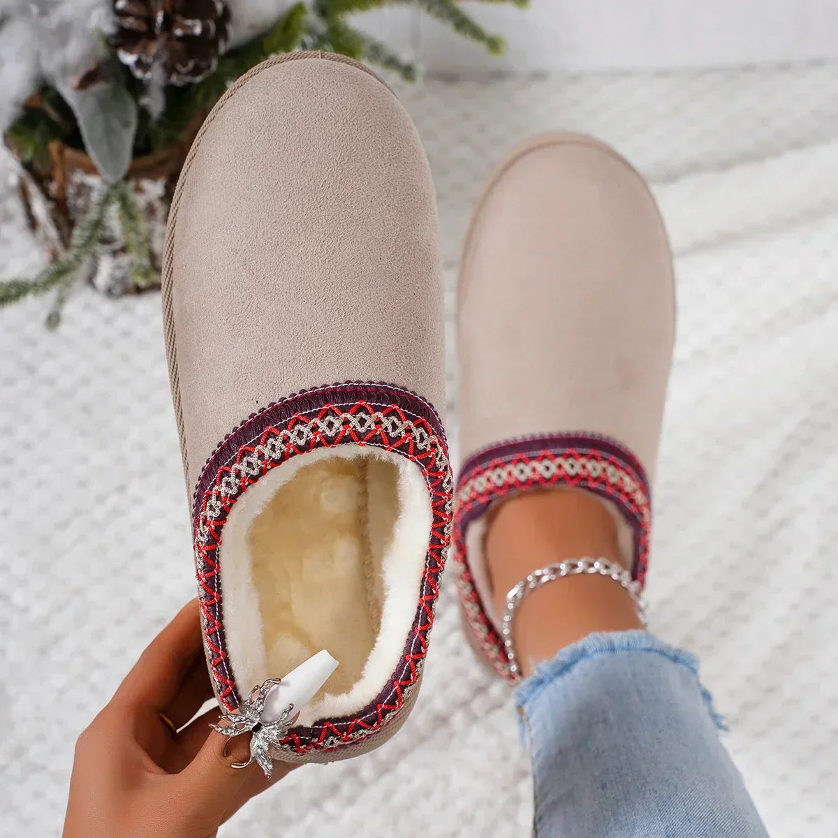 Cromos | Bottes d’Hiver Femme Ultra-Chaudes en Cachemire Luxe