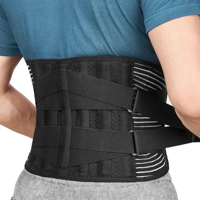 Cromos | Ceinture de soutien dorsal OrthoFlexa – soutien lombaire 360° avec aluminium à mémoire et ressorts en acier – respirante et invisible sous les vêtements