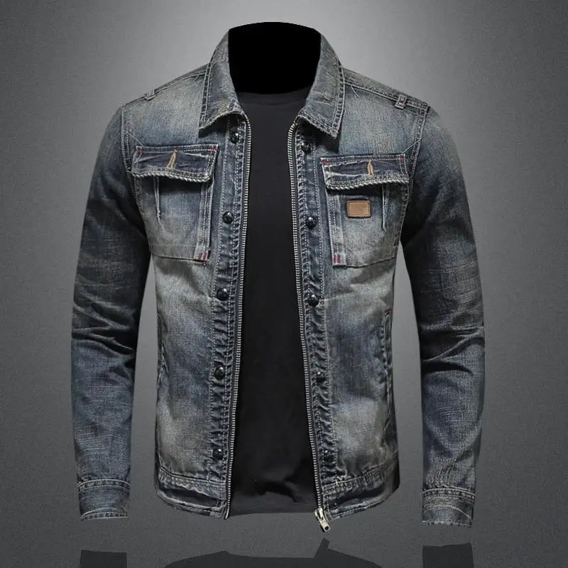Cromos | Veste en Denim Homme avec Boutons – Rando