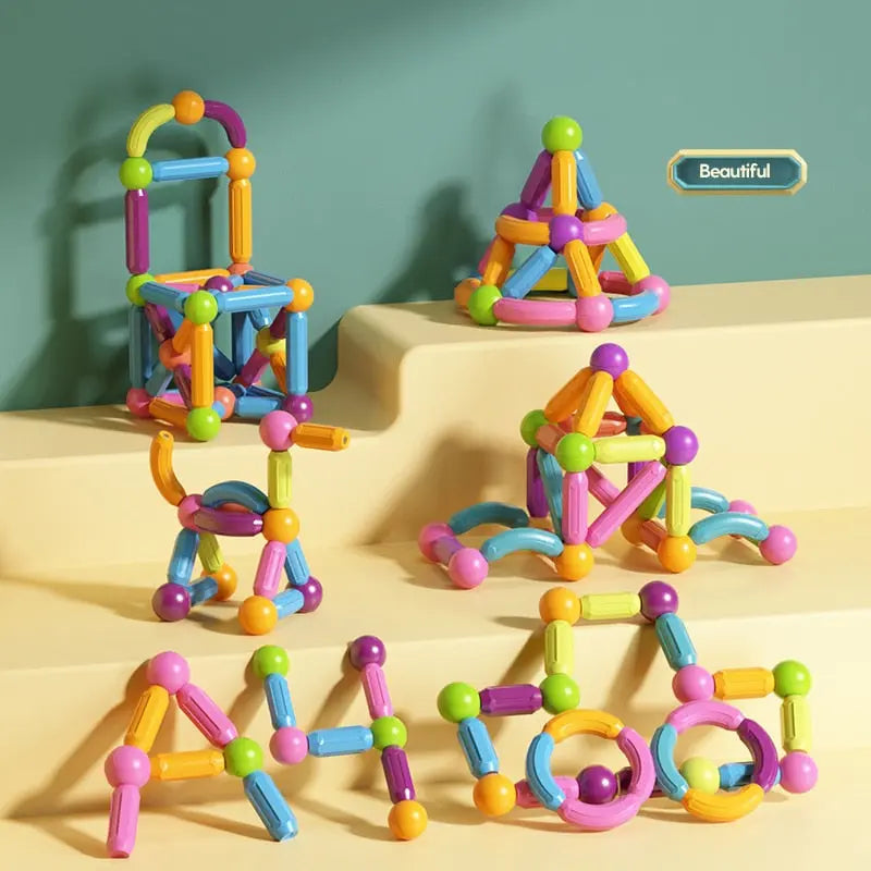 Cromos | MagneStix - Blocs de Construction Magnétiques Aimantés pour Enfants | Jeu Éducatif STEM Créatif et Construction Magnétique