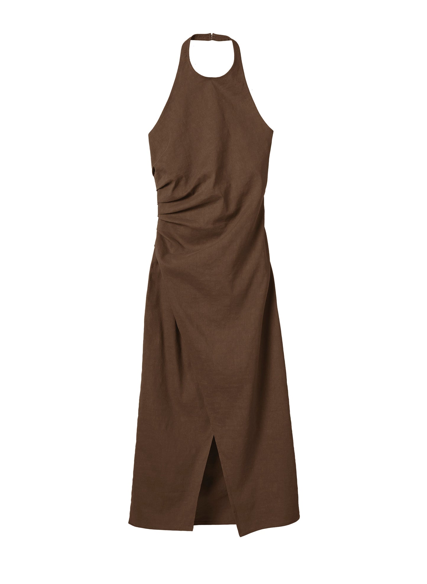Robe midi dos nu en lin Sylvie de Cromos