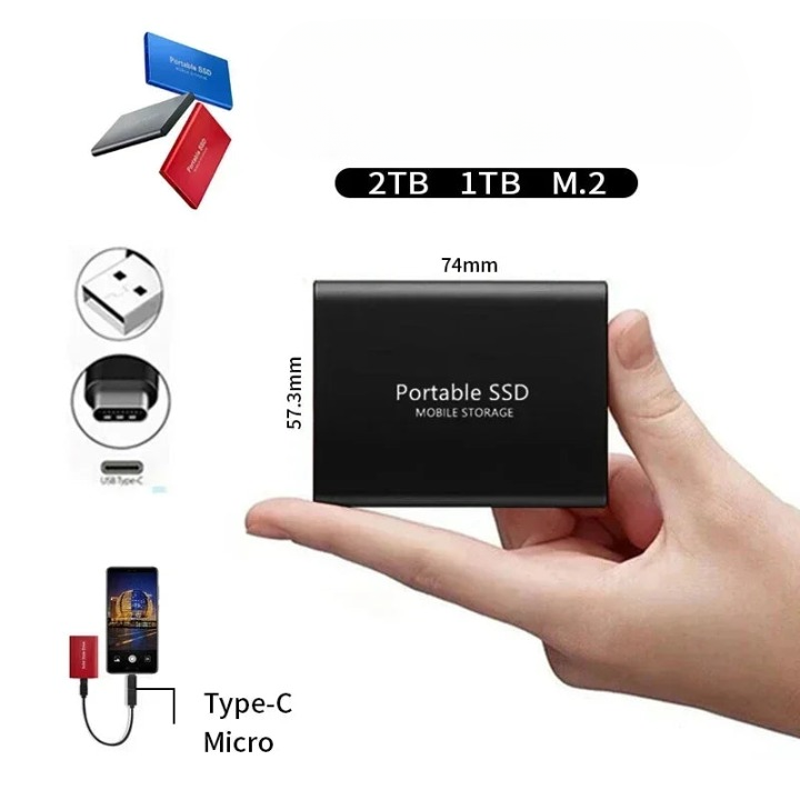 SSD Portable Compact Haute Vitesse – Stockage Externe Premium – Cromos