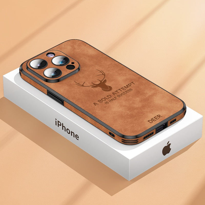 Cromos | Coque iPhone Luxe en Cuir de Cerf – Veltro