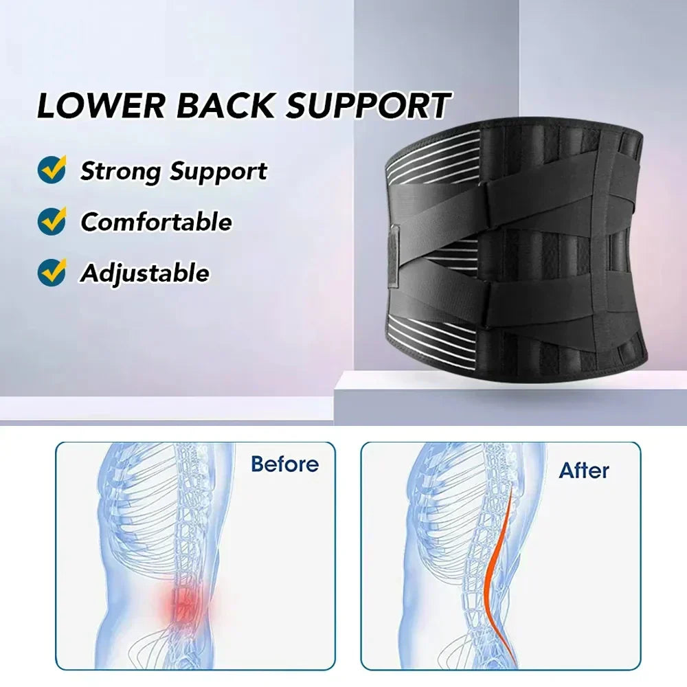 Cromos | Ceinture de soutien dorsal OrthoFlexa – soutien lombaire 360° avec aluminium à mémoire et ressorts en acier – respirante et invisible sous les vêtements
