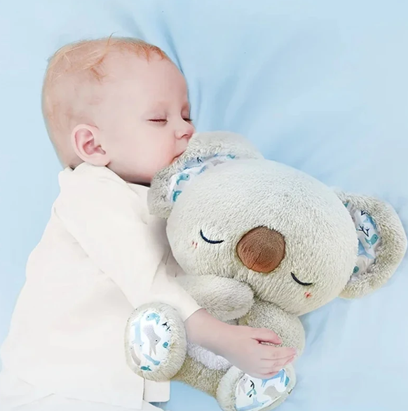 Cromos | Koala apaisant jouet de respiration rythmique avec simulation respiratoire, thérapie sonore, tactile haptique et veilleuse LED intégrée en peluche lestée