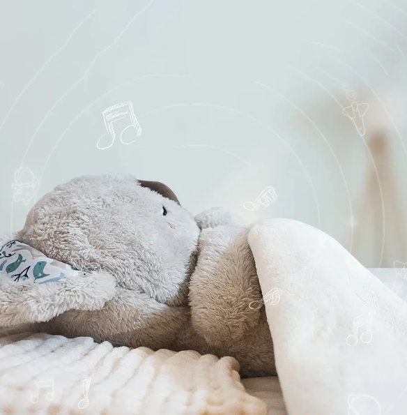 Cromos | Koala apaisant jouet de respiration rythmique avec simulation respiratoire, thérapie sonore, tactile haptique et veilleuse LED intégrée en peluche lestée