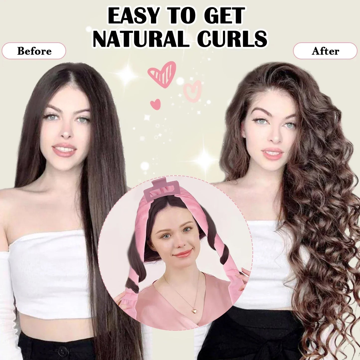 Cromos | Bandeau Boucleur Sans Chaleur Kit 9 Pièces – Effet Boucles Naturelles