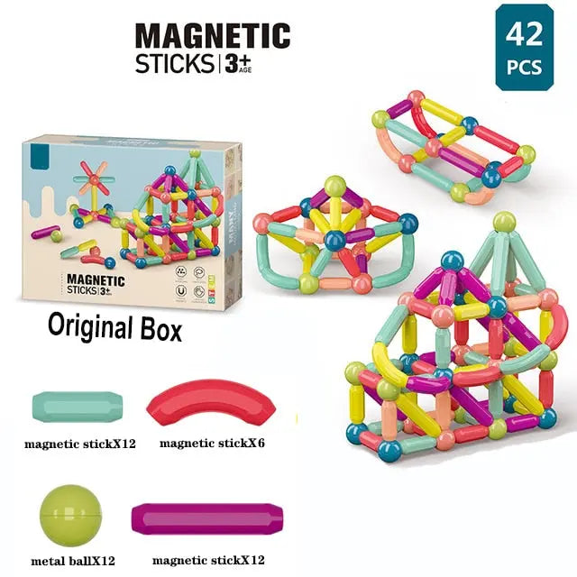 Cromos | MagneStix - Blocs de Construction Magnétiques Aimantés pour Enfants | Jeu Éducatif STEM Créatif et Construction Magnétique