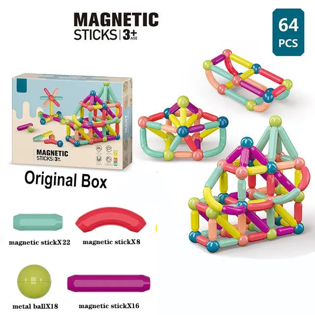 Cromos | MagneStix - Blocs de Construction Magnétiques Aimantés pour Enfants | Jeu Éducatif STEM Créatif et Construction Magnétique