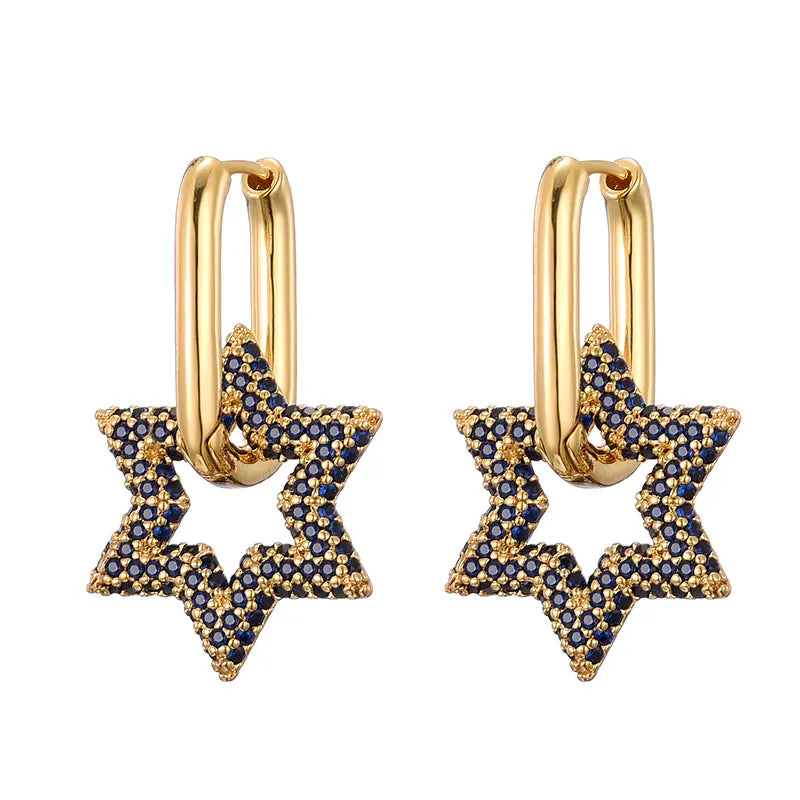 Cromos | Boucles d’Oreilles Créoles Cristal Étoile