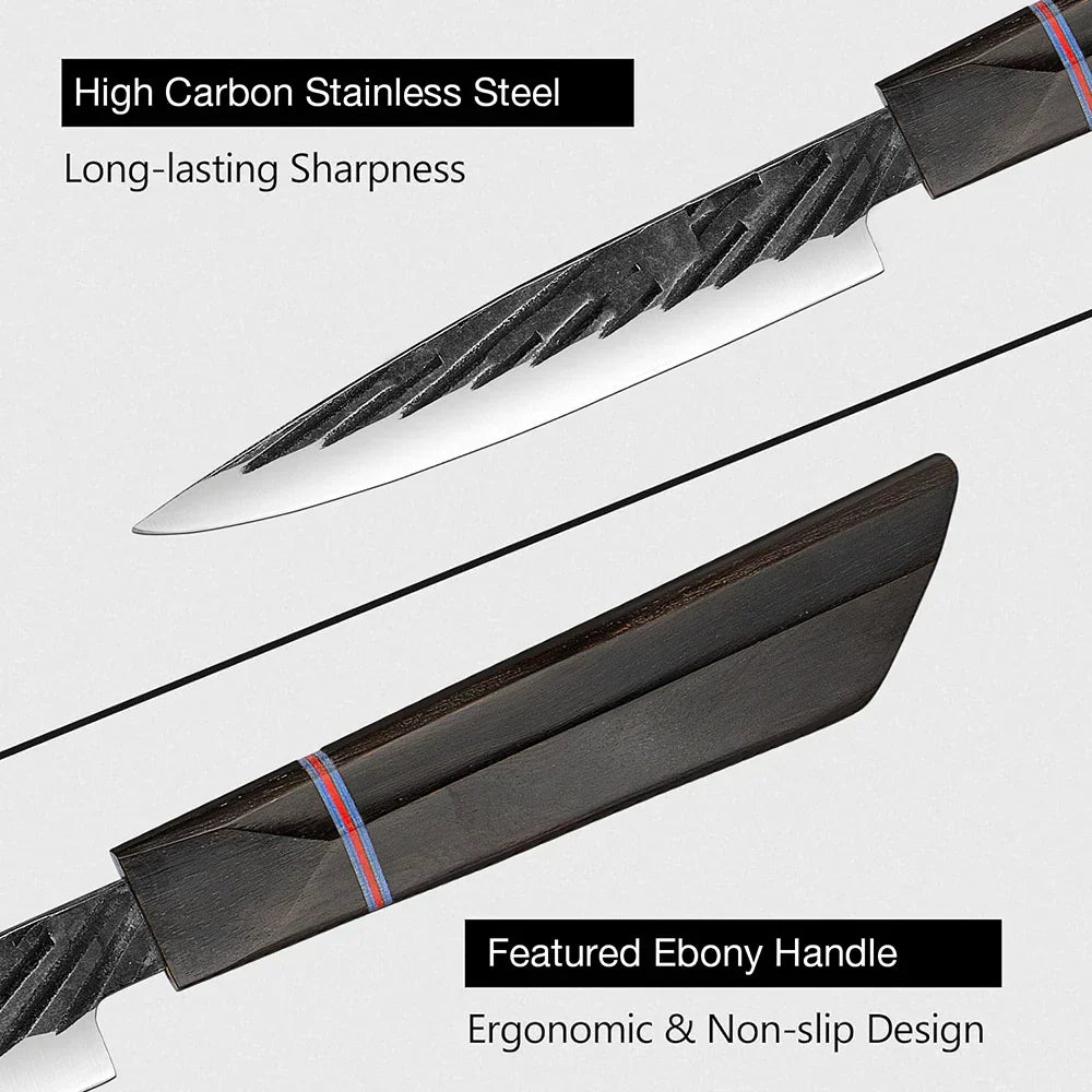 Cromos | Kurogane Petty Knife – Couteau d’Office Japonais Premium en Acier Haute Précision pour Découpe Fine et Contrôlée