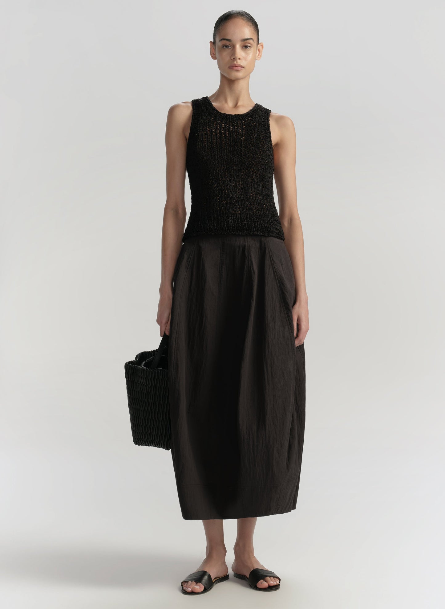 Jupe midi en coton et nylon Cromos Veda