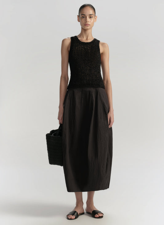 Jupe midi en coton et nylon Cromos Veda