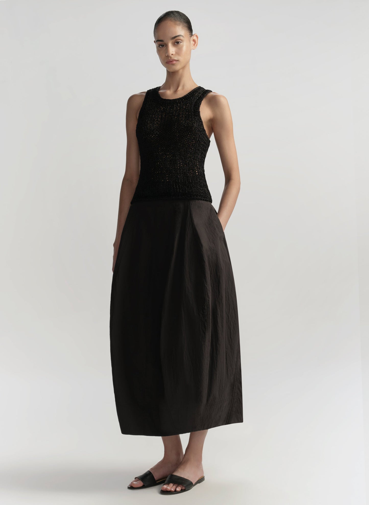Jupe midi en coton et nylon Cromos Veda