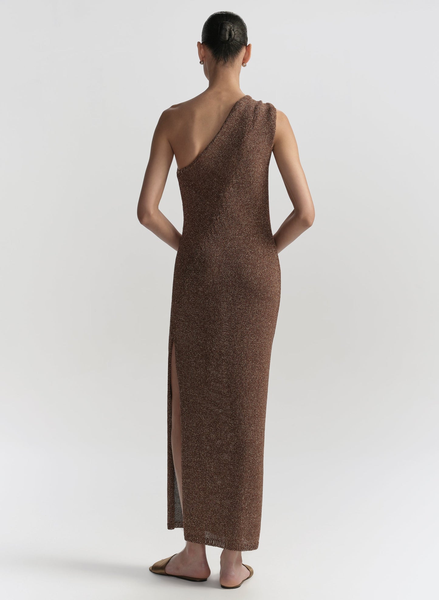 Robe midi en maille asymétrique Cromos Mimi
