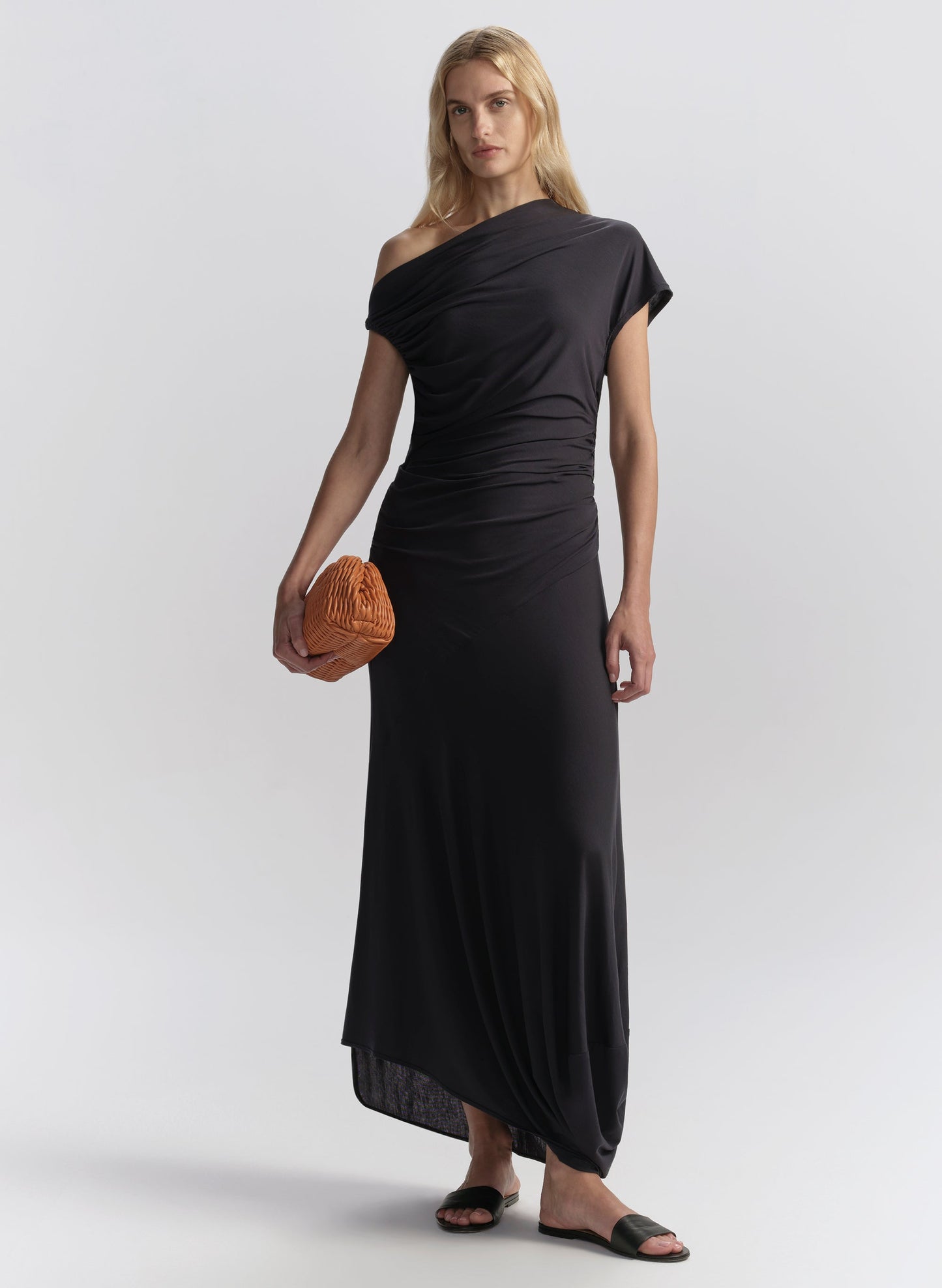 Robe midi asymétrique en jersey Cromos Halle