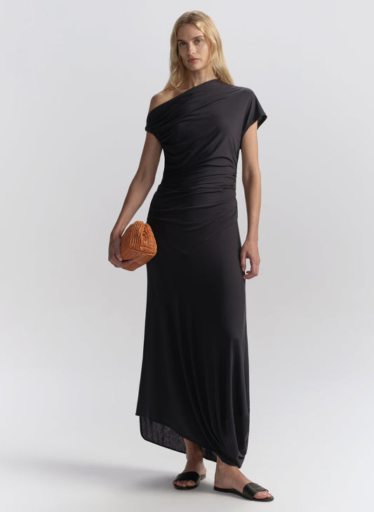 Robe midi asymétrique en jersey Cromos Halle