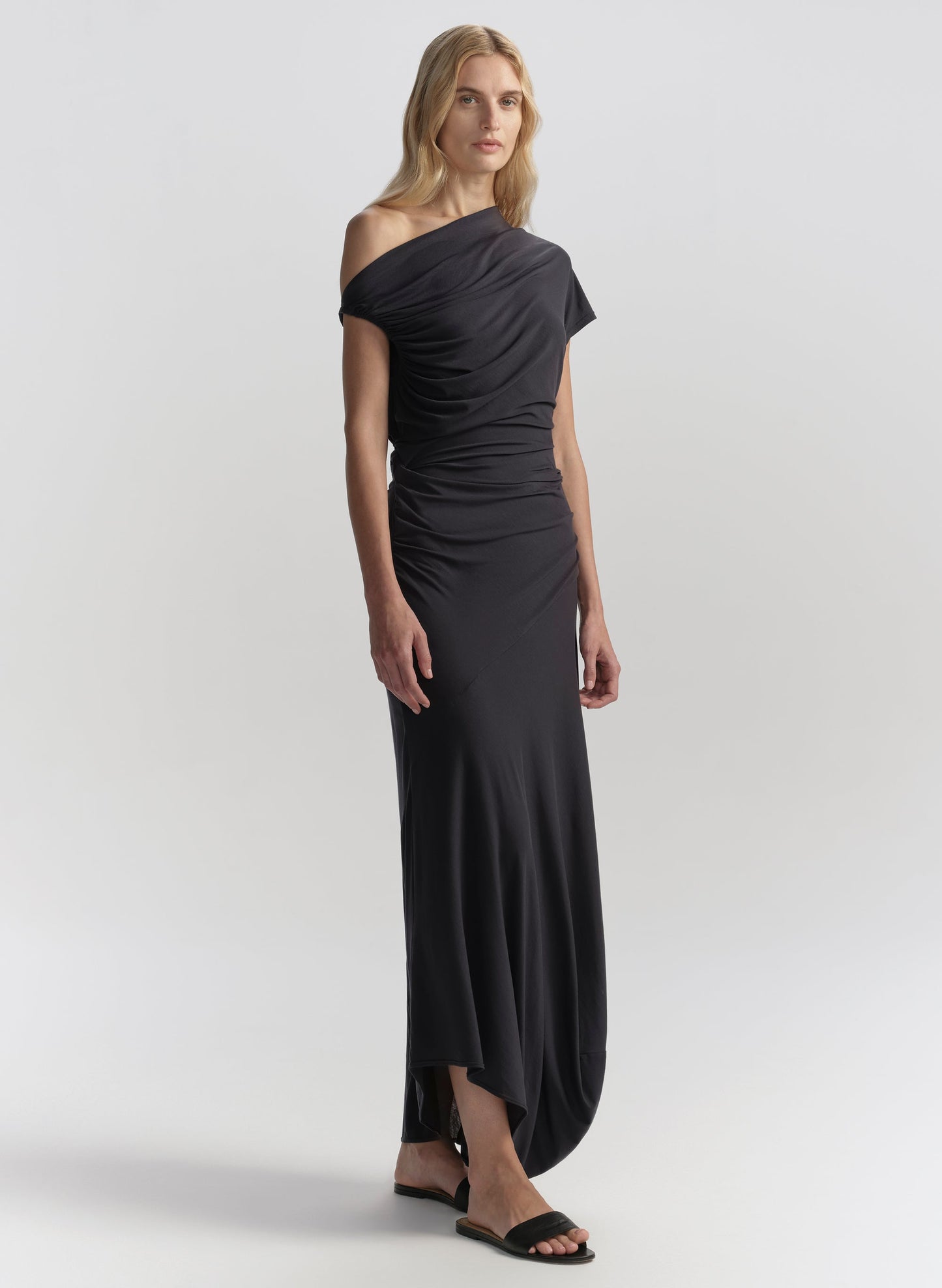 Robe midi asymétrique en jersey Cromos Halle