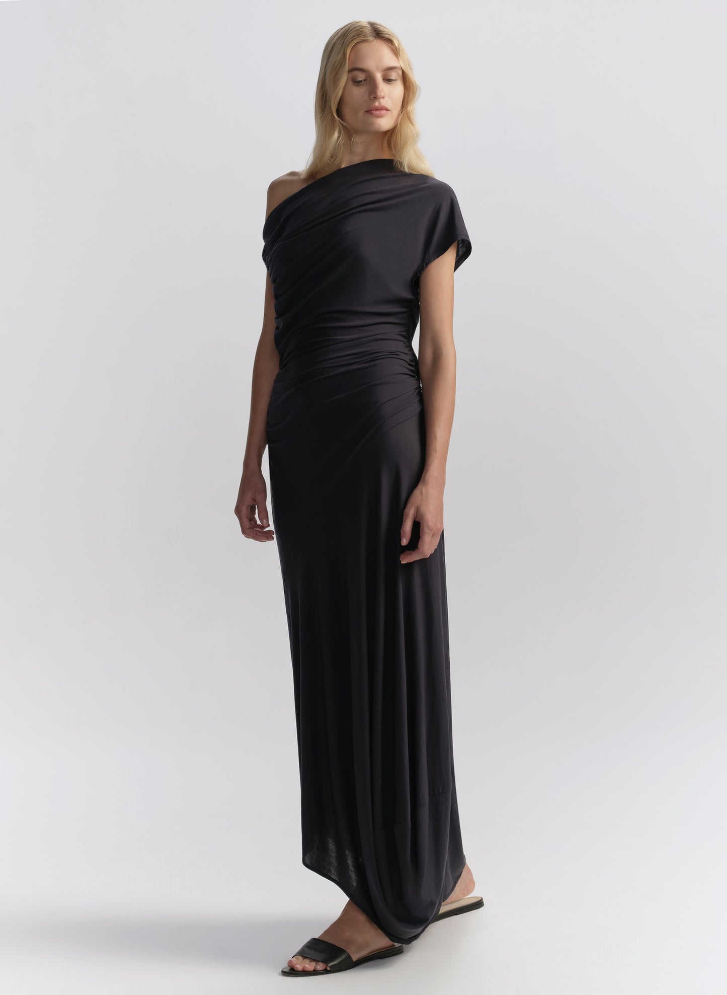 Robe midi asymétrique en jersey Cromos Halle