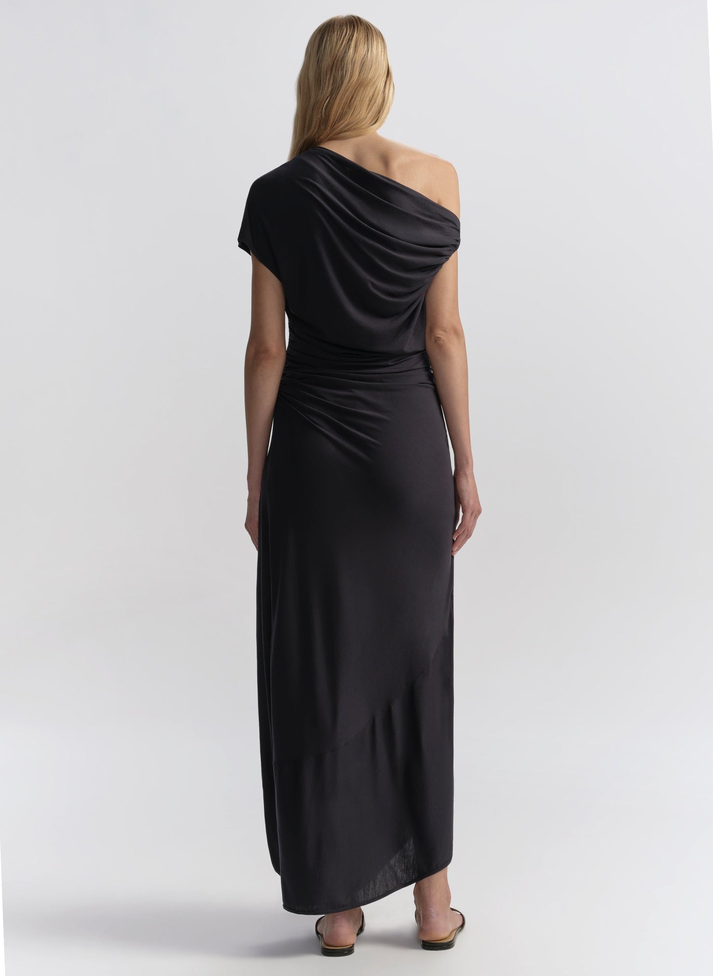 Robe midi asymétrique en jersey Cromos Halle