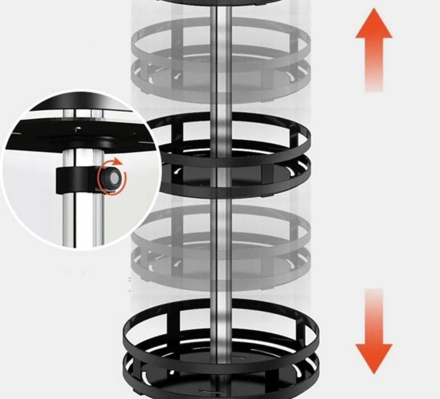 Cromos | Étagère de Rangement Rotative 360° – TwistRack