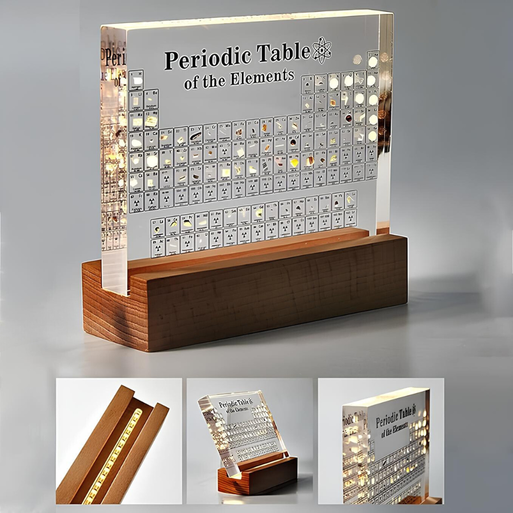 Cromos | Tableau périodique lumineux Elementa avec éléments réels – décoration scientifique LED éducative