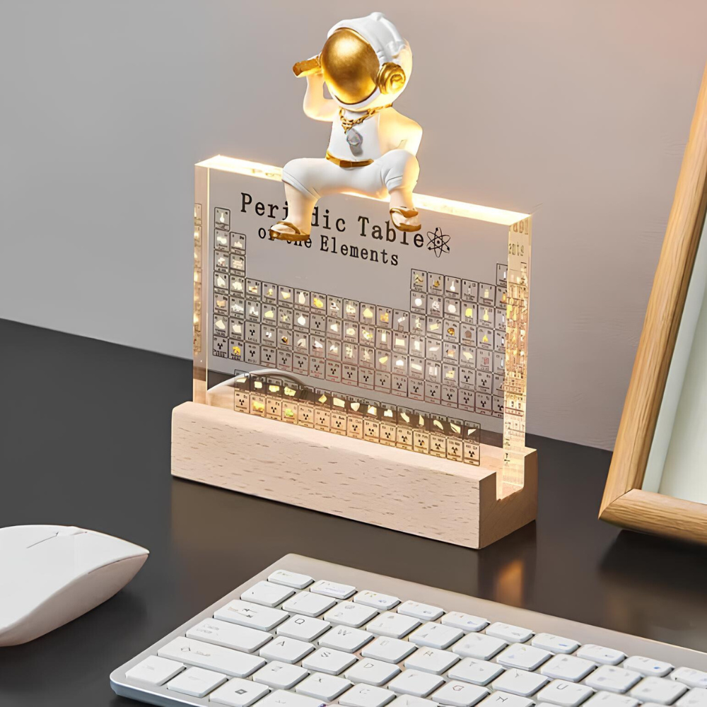 Cromos | Tableau périodique lumineux Elementa avec éléments réels – décoration scientifique LED éducative