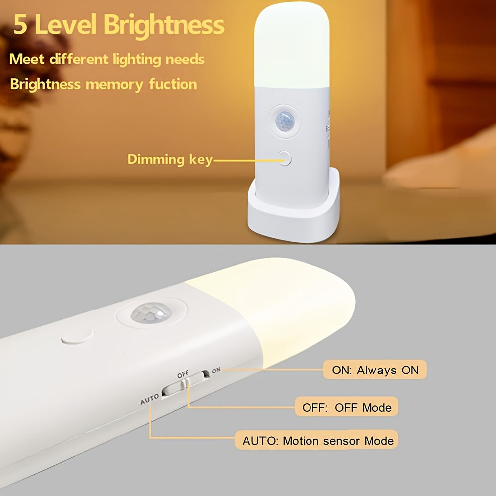 Cromos | Lampe de Nuit LED à Capteur de Mouvement Rechargeable USB & Réglable