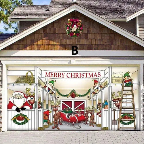 Cromos | Magie de Porte de Garage Festive Édition Noël – Décoration Murale et Extérieure Festive pour Ambiance de Fêtes